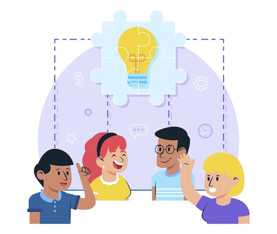Team collaboration illustration